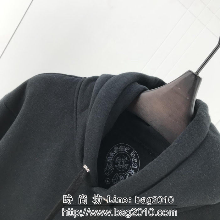 Chrome hearts 克羅心 18ss秋冬新款 梵文印花圖案 加絨加厚連帽衛衣 情侶款 ydi1297